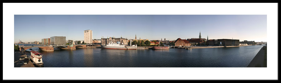 Panorama af Christians Brygge og Københavns Havn