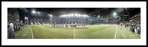 FC København (FCK) vs Chelsea FC i Parken - panoramabillede nedtonet