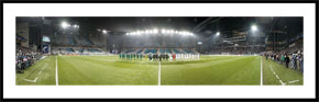 FC København (FCK) vs Panathinaikos FC i Parken - panoramabillede nedtonet