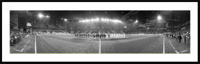 FC København (FCK) vs Panathinaikos FC i Parken - panoramabillede i sort/hvid