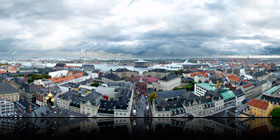 360 graders panorama af Københavns Havn efterår