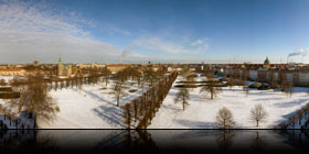 Panorama af Kongens Have Vinter