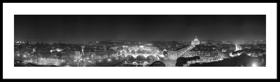Panorama fotograferet fra Castel Sankt Angelo i Rom