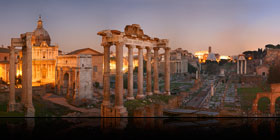 Panorama af Forum Romanum i Rom