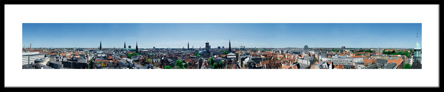 Panorama af København set fra Runde Tårn