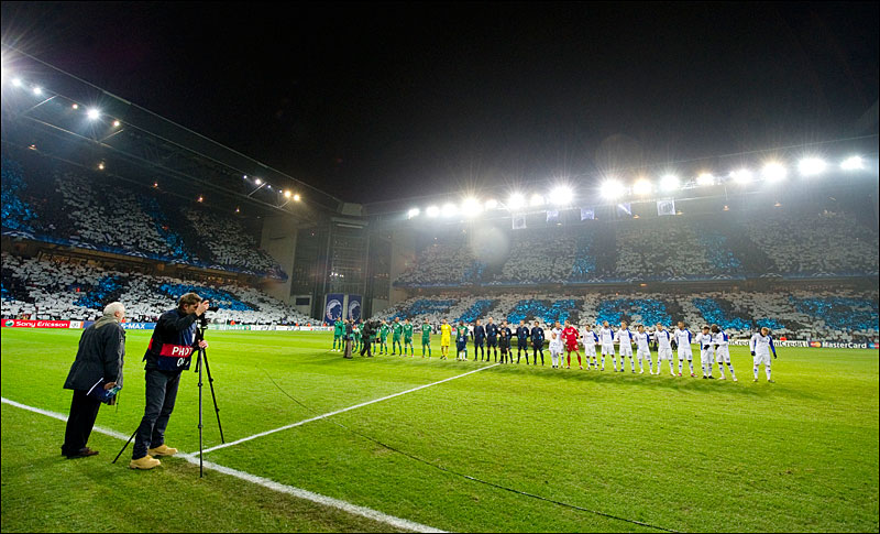 Panoramafotografering i Parken (FC København i UEFA Champions League).