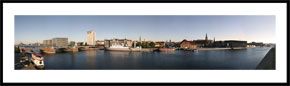 Christians Brygge - panoramabillede i farver