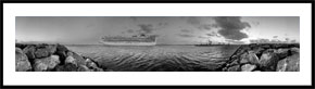 Cruise Copenhagen - 360 graders panoramabillede i sort/hvid