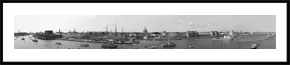 Panorama af Flåden 500 År - panoramabillede i sort/hvid