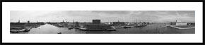 Flåden 500 År - Københavns Havn - panoramabillede i sort/hvid
