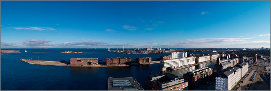 Panorama af Langelinie og Københavns Havn