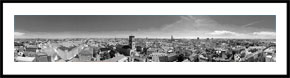 Latinerkvarteret - 360 graders panoramabillede i sort/hvid