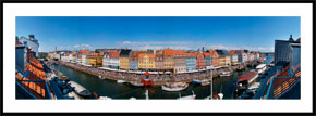 Nyhavns Solside Sommer - panoramabillede i farver