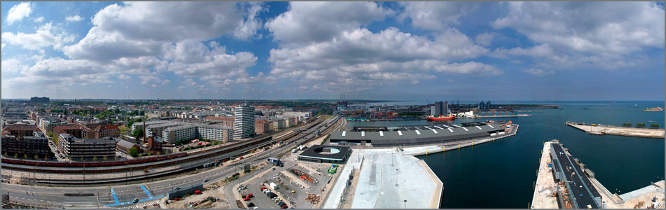 Panorama af Østerbro og Nordhavnen