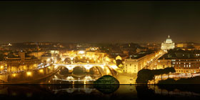 Panorama af Rom fotograferet fra Castel Saint Angelo