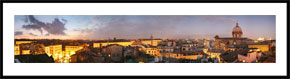 Piazza Campo de Fiori i Rom - panoramabillede i farver