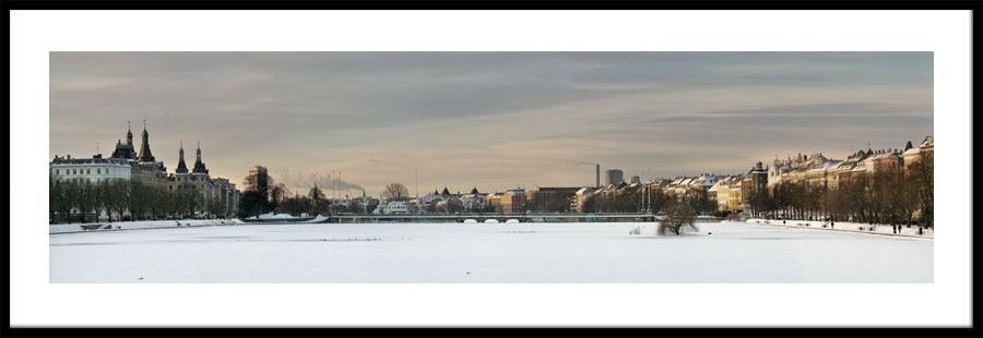 Panorama af Sortedam Sø i København