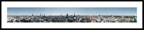 Udsigten fra Runde Tårn - 360 graders panoramabillede nedtonet