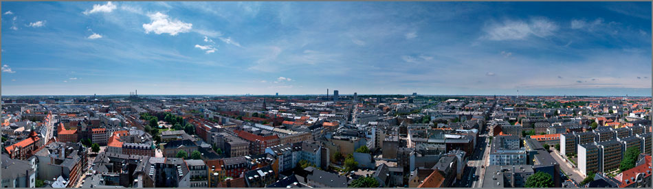 Panorama af Vesterbro og Frederiksberg set fra Codanhus